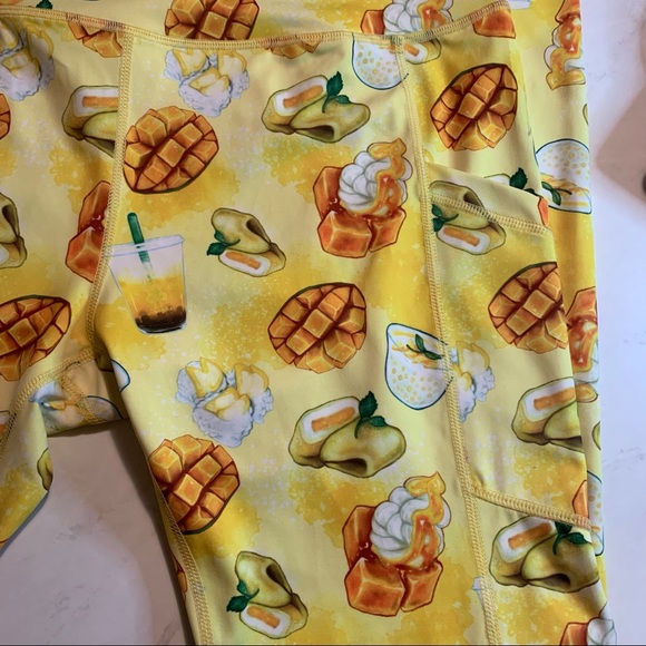 IRON YOKAI Mango Print V-CUT LEGGINGS Size XL - Picture 8 of 15